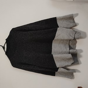 Michael Kors | Grey Colorblock Knit Mock Neck Sweater | Women's XL | NWOT