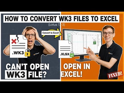 How to Convert WK3 Files to Excel (Lotus 1-2-3)