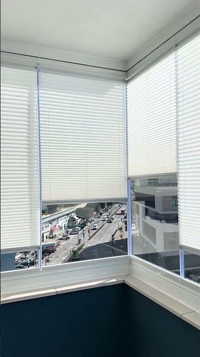 Pleated Blinds on a Glass Curtain Installation | Windofix Gibraltar