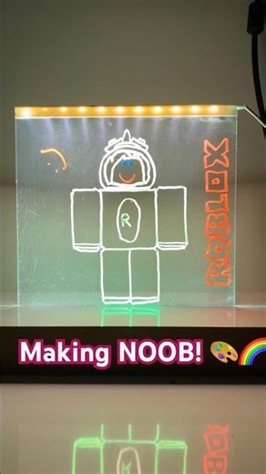 Making a Roblox NOOB Neon Sign! 🤖🧱 #shorts#roblox