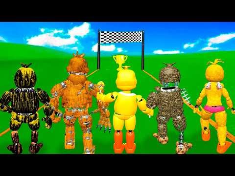 ¿Quién es el MÁS RAPIDO de TODAS LAS CHICAS de FNAF? - Garry's Mod