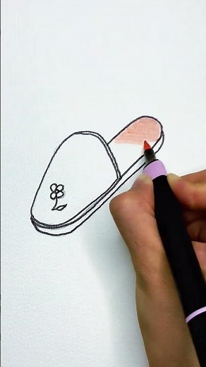 How to Draw a Slipper 🥿✨ | Super Easy Step-by-Step! #shorts #howtodraw #drawing #easy #slipper