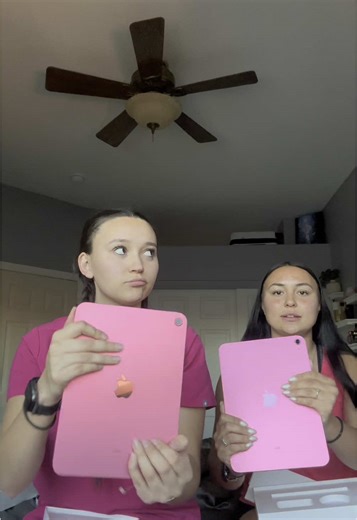 Do we buy them?!??… we bought emm😆😆 #shopping #target #pink #ipad #sisters #viralvideo