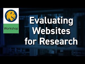 Evaluating Websites for Research