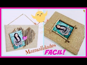 COMO HACER UN PORTARETRATOS FÁCIL CON CARTÓN!!!(HOW TO MAKE A CARDBOARD PORTRAIT)