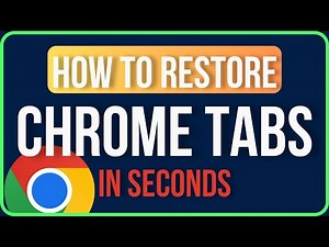 HOW TO RESTORE TABS ON CHROME