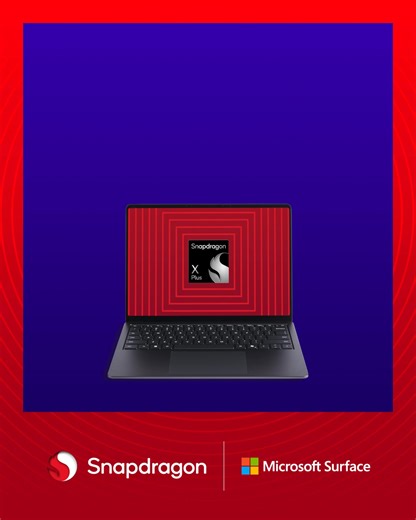 Sleek and light, the Microsoft Surface Laptop powered by Snapdragon X Plus keeps you connected, creative, and more secure, even while on-the-go. | Snapdragon
