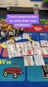 43K views · 464 reactions | Day 6 of preschool—we’re learning to solve our own problems! We’re introducing our problem-solving solutions, singing our fun puppet song, and practicing ways to handle tricky situations independently. 笠 Find this resource on my website preschoolvibes.com! | Preschool Vibes | Facebook