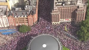 Aerial footage shows scale of 'Unite the Kingdom' rally in London