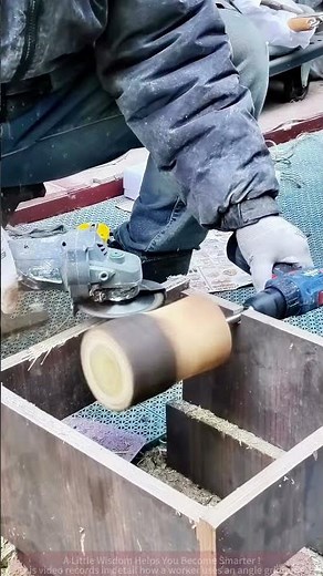 Demonstration of Removing Bark from Wood