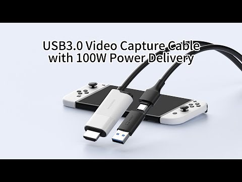 Hagibis USB 3.0 Video Capture Card HDMI to USB-A/Type-C Capture Cable PD 100W for PC Quest 3 Switch