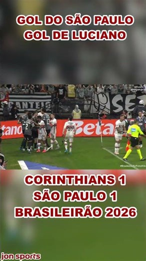1st GOAL FOR SÃO PAULO | GOAL BY LUCIANO | Corinthians vs São Paulo | Brasileirão 2026 #corinthians