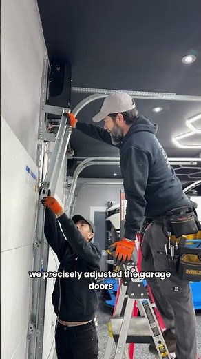 High Lift Garage Door Installation - Conversion of Regular Tracks for close to ceiling lift