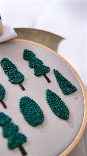 21K views · 71 reactions | Pine tree embroidery 淋瑱 #stitch #sewing #embroidery | Hand Embroidery Designs by Priyanka | Facebook