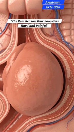 288K views · 540 reactions | The Real Reason Your Poop Gets Hard and Painful | Gut Health | Anatomy Arts USA | Anatomy Arts | Facebook