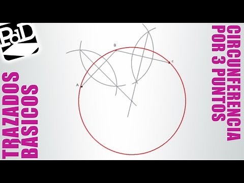 Dibujar la circunferencia que pasa por 3 puntos.