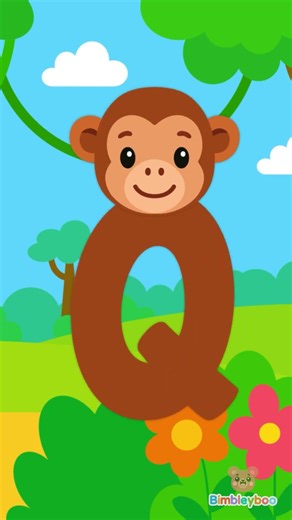 Monkey ABC Song 🐵🔠 | Learn Uppercase Alphabet A-Z | Fun Animal ABC Song for Kids | Bimbleyboo