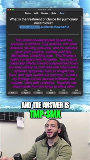 Pulmonary Nocardia Treatment: The TMP-SMX Choice Explained #shorts
