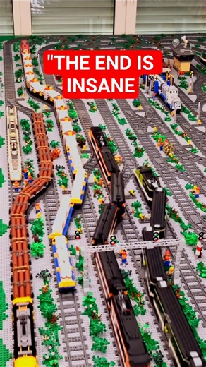 LEGO TRAIN PILE-UP! 🚂💥 Total Destruction! #Shorts