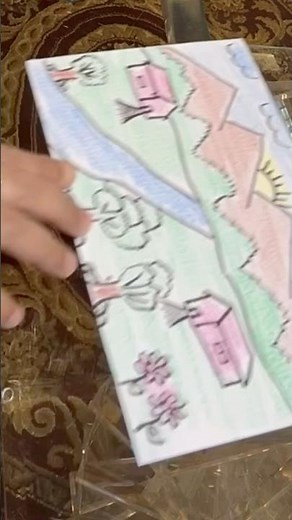 “Soothing scenery tutorial using Sharpie & crayons 🎨🖊️”