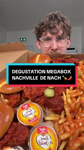 🚨DÉGUSTATION MEGABOX NACHVILLE DE CHEZ NACH🚨 Vous avez goûté ? Vous avez aimé ? Est ce que c’est les meilleures pour le poulet ? C’est bien épicé ? Vous avez essayé quelle version de la box ? Est ce que les frites Nachville meilleur que cheddar ? En effet aujourd’hui je suis allé essayer la nouvelle box Nachville de chez nach avec leur tenders de poulet épicé avec surtout accompagné de miel et d’une sauce incroyable ! Il y a également des gros burgers et des frites avec la même sauce. Votre av