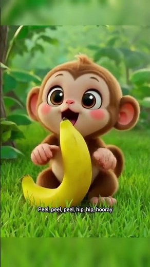 Cheeky Monkey Banana Dance 🐵🍌 | Fun Kids Rhyme & Jungle Dance Song | #shorts