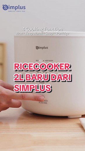 Simplus Rice Cooker 2L - Cook Rice and Soup Easily!
