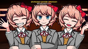 EPIPHANY SAYORI SPRITES!!! Mod for Friday Night Funkin' | FNF Mods