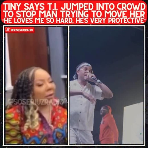 66K views · 26K reactions | Tiny recalls T.I jumping off stage & into crowd to stop a man from trying to move her during his performance ‍ #ti #tinyharris #tiandtiny  @mystreetz945atl | soseriuzradio | Facebook