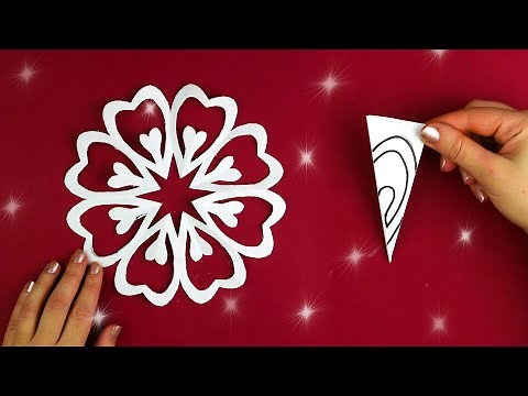 Paper Cutting Design❄️How to make a paper snowflake for Christmas [Clear tutorial DIY easy]
