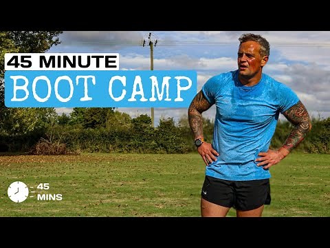 45 Minute FULL BODY Boot Camp Workout | HIIT and Tabata Training With FINISHER!