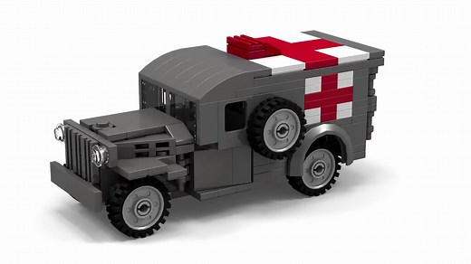 乐高MOC教程 二战WC54救护车 拼搭指南