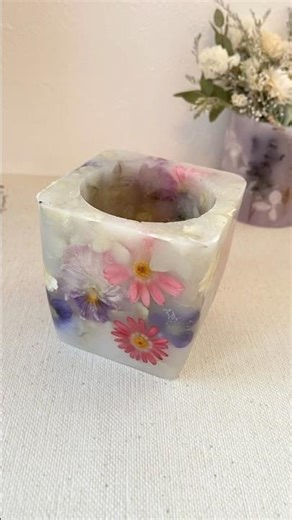 🌼マーガレットとフリルビオラのボタニカルランタン作り