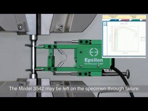 Metals tension test with axial extensometer (Epsilon Technology - Model 3542) | Adrian Ward
