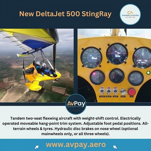 New Exodus Aircraft DeltaJet 500 StingRay Microlight Aircraft For Sale by Cumbria Aviation