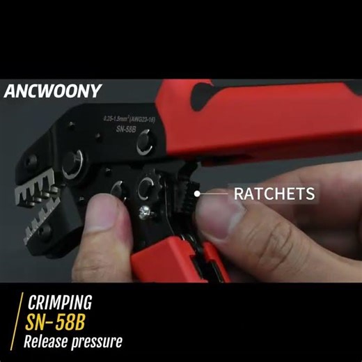Ratcheting Crimping Tool Set For Dupont JST MOLEX Open Barrel,