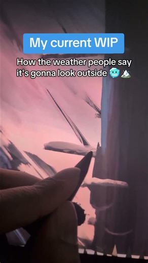 Digital Painting Snow Day 🏔️ #digitalart