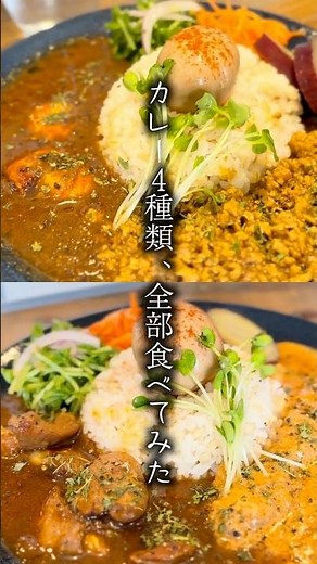 カレー4種類、全種類制覇🍛