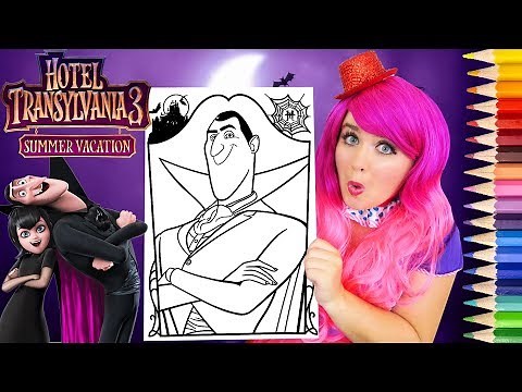 Coloring Hotel Transylvania 3 Dracula Coloring Page Prismacolor Pencils | KiMMi THE CLOWN