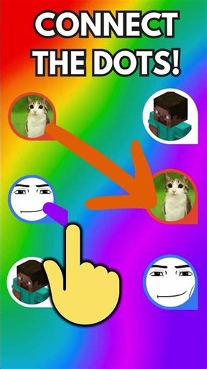 Can You Connect The Roblox Minecraft and Meowl Dots?