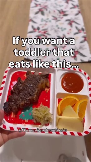 Izzy: Baby & Toddler Nutrition + Post Baby Weight Loss on Instagram: "➡️Comment “MASTERCLASS” for my free Masterclass on baby toddler nutrition and gut heath ➡️Comment “MILK2MEAT” for my Starting Solids Course Bundle (includes a 10 week meal plan), 130 recipes and more ⭐️ Follow @themeatbasednutritionist & hit SAVE ✅ On Jacob’s plate (18mo) 🍽️ Grassfed rump Sauerkraut Low carb tomato sauce @mingleseasoning Seasonal Fruit You don’t need to overthink your child’s plate to get these results ⬇️ -Gr