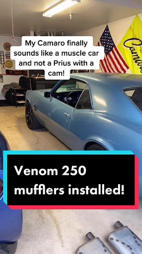 Muscle Car Idle Sound with Venom 250 Mufflers | Camaro