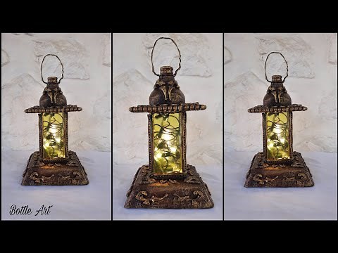 HOW TO MAKE A FLASHLIGHT FROM A GLASS BOTTLE | Antique Lantern