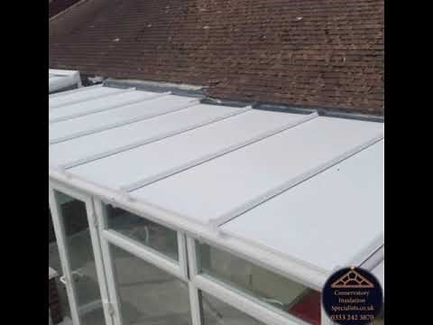 Conservatory roof replacement with insulated roof