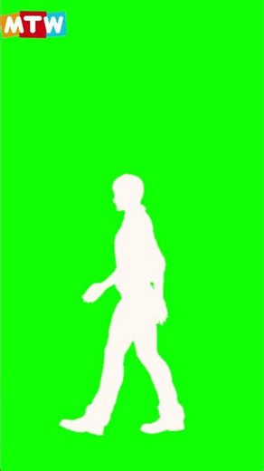 Human Walking Loop Green Screen ✨ | Walking Animation Overlay Side Walk Character Green Screen