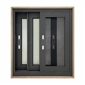 [Hot Item] Champagne Color Aluminum Sliding Window Sliding Glass Doors and Windows Bronze Color Sliding Aluminium Window