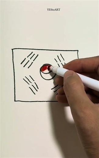 SOUTH KOREA #art #drawing #flags #painting #shortvideo