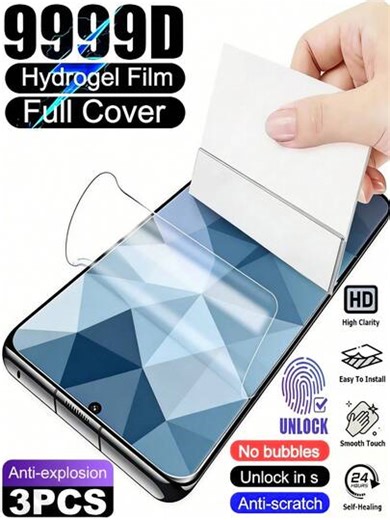 Android Phone Screen Protector 3pcs Ultra HD Hydrogel Film Explosion-Proof And Scratch Resistant Compatible With Samsung Galaxy S26 S25 S24 Ultra A57 A56 A55 A37 A36 A35 A17 A06 A07/Compatible With Xiaomi 15T 14T Poco X6 M6 Note 13 14 12 4g 5g Scratch Automatic Repair Protective Film Soft Film Does Not Support Fingerprint Recognition [Not Glass] [International Version, Non Local Version] Mother's Day Gift | SHEIN