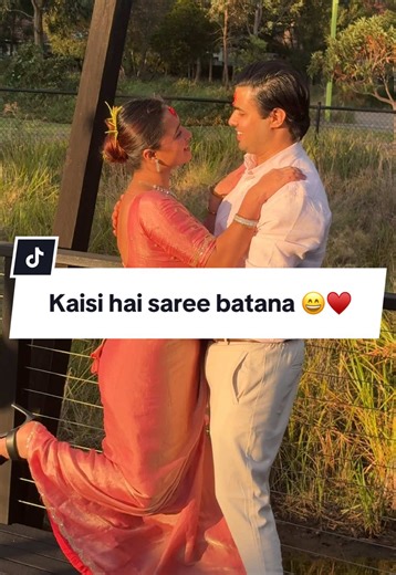 Indian Couple Dance Trend with Saree and Fun