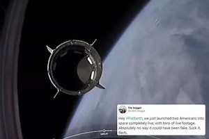 Flat-Earthers ridiculed after SpaceX launch video shows Earth's curvature